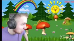 весёлые грибочки со шляпками стоят