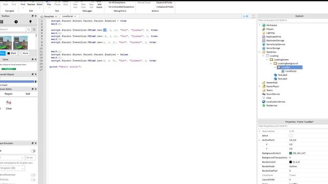 Roblox Loading GUI Fun(Tutorial with LUA scripting) смотреть онлайн
