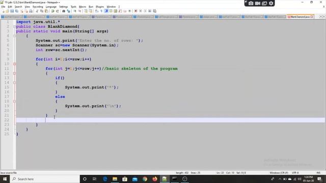 Star Pattern in Java 17 | Blank Diamond Pattern смотреть онлайн