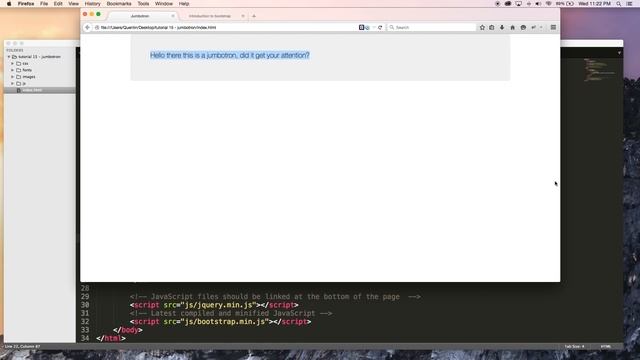 Bootstrap tutorial 15 - Jumbotrons and Wells смотреть онлайн