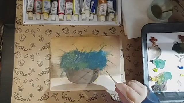 Картина маслом - подарок папе на День рождения смотреть онлайн