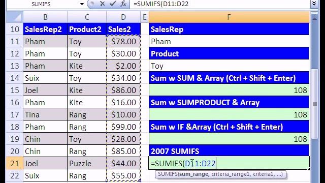 Excel Magic Trick #122: Sum With More Than 1 Criteria смотреть онлайн