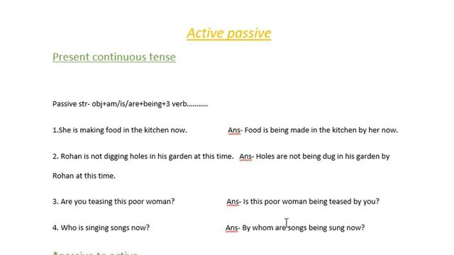ACTIVE PASSIVE-5 LEARN ACTIVE PASSIVE OF PRESENT CONTINUOUS TENSE WITH HINDI EXPLANATION смотреть онлайн