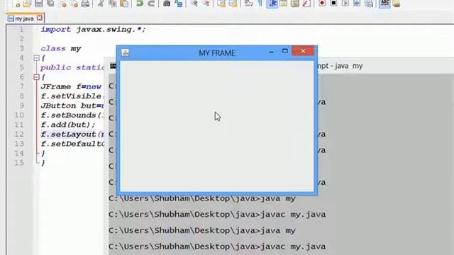 1. Creating JFrame and JButton in Java using java Swing смотреть онлайн