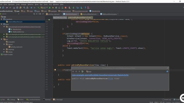 19 Bound Service Bölüm 2 | Android Broadcast Receiver ve Service Dersleri смотреть онлайн