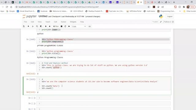 JNTUK IICSE PYTHON String Methods and Examples смотреть онлайн