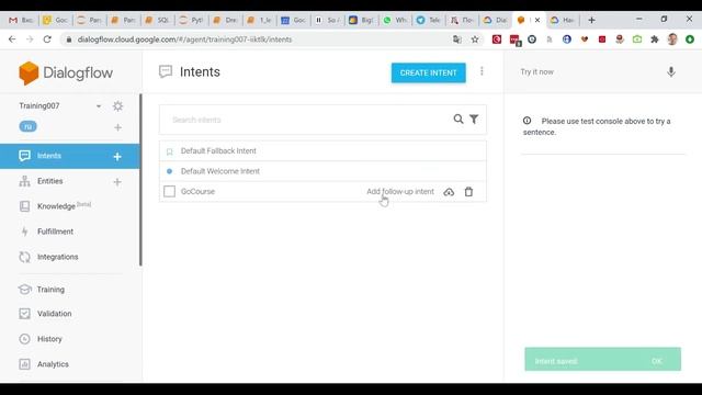 Как создать и обучить чат-бота на DialogFlow. Основы. смотреть онлайн
