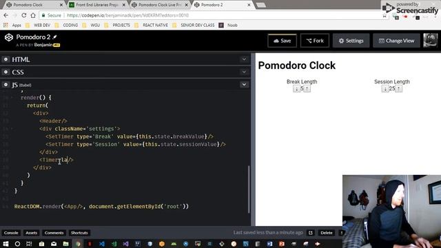 Pomodoro Clock Tutorial - Part 3 смотреть онлайн