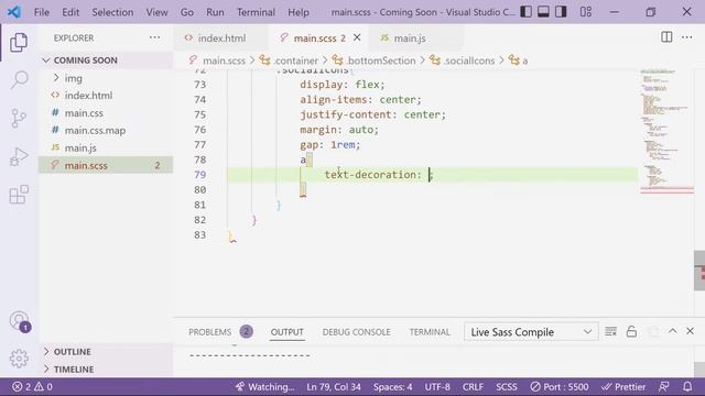 Responsive Coming Soon landing page | HTML SASS & JavaScript. смотреть онлайн