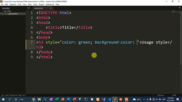 5. Usage style to adjustment element in HTML смотреть онлайн