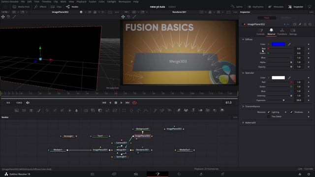 Fusion Basics Tutorial 10 - Image Plane 3D Node смотреть онлайн
