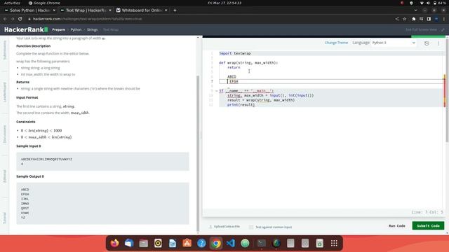 #20 Hackerrank : Text Wrap | Python HackerRank Solutions in Hindi | #python #hackerrank смотреть онлайн