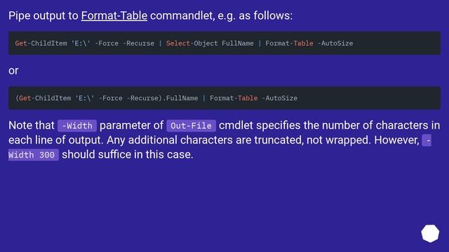 How to fix truncated PowerShell output, even when I've specified -width 300 смотреть онлайн