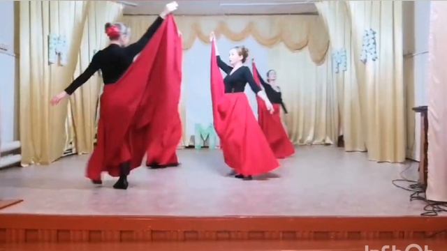 горячий испанский танец "Фламенко" в исполнении прекрасных девушек, участниц танцевальной группы смотреть онлайн