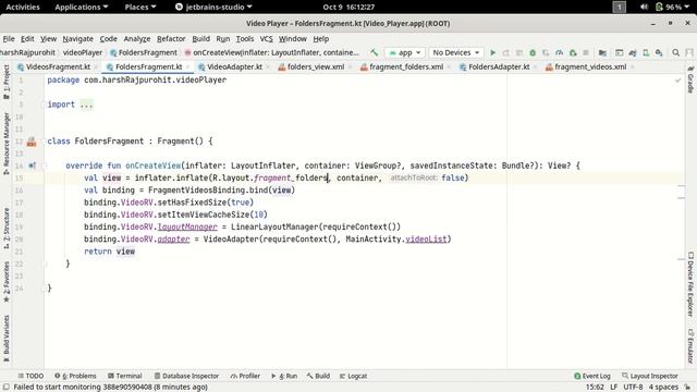 17.Folders RecyclerView & Adapter with Scrollbar | Android Studio Kotlin | Hindi смотреть онлайн