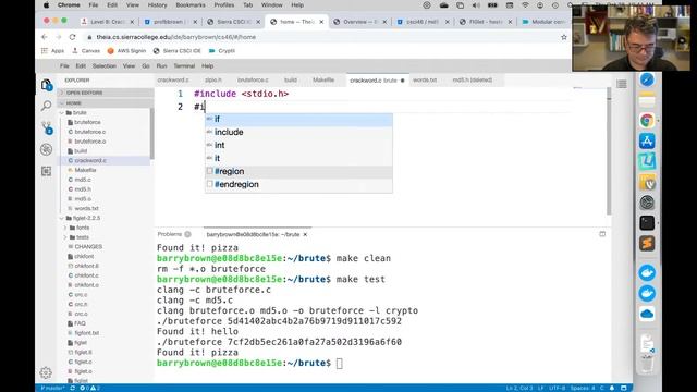 C Programming: Makefiles and cracking hashes смотреть онлайн