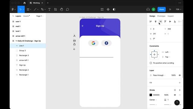 UI Design Challenge | Daily UI 001 | SignUp Design смотреть онлайн