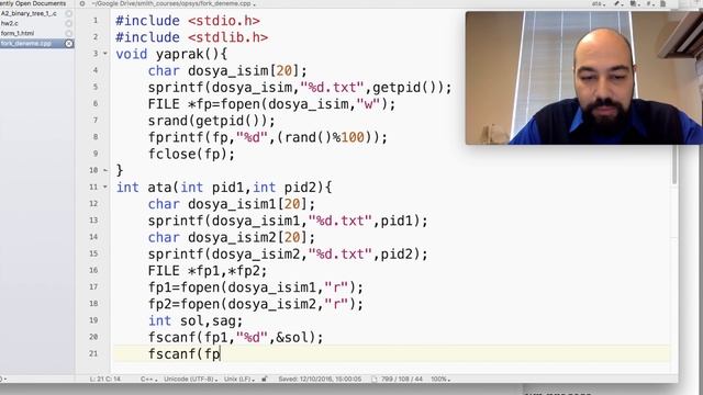Örnek Soru Çözümü (fork() fonksiyonu ile) İşletim Sistemleri 12. Video смотреть онлайн