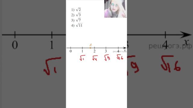 Какое из чисел отмечено на координатной прямой точкой A? ОГЭ задание 7 смотреть онлайн