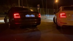 Сравнение двух выхлопов на октавиях А7 1.8