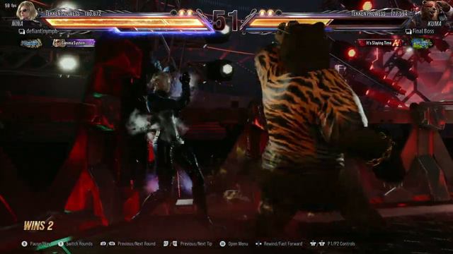 KUMA!! 🐻 - Tekken 8 • Nymph (Nina) vs Final Boss (Kuma) смотреть онлайн