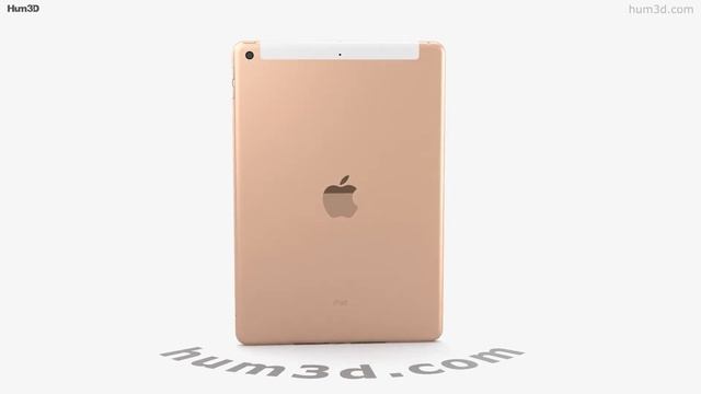 Apple iPad 10.2 2020 Cellular Gold 3D model by Hum3D.com смотреть онлайн