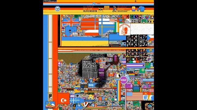 Official r/place canvas timelapse: day 1 смотреть онлайн