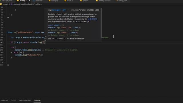 Sistema de cargos automáticos para novos membros no servidor (autorole) | Discord.js V13 #38 смотреть онлайн