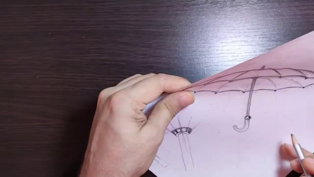 Рисуем зонтик в перспективе. Удаленные уроки рисования для детей и школьников. смотреть онлайн