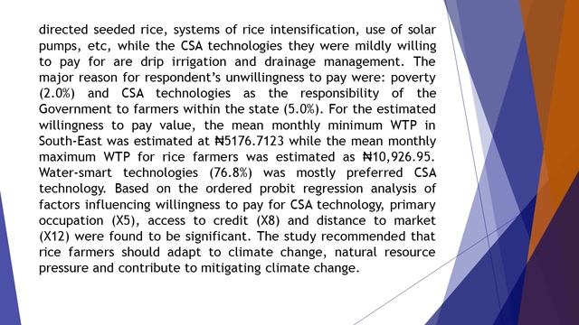 Valuation of Rice Farmers’ Preferences and Willingness to Pay for Climate Smart Agricultural Techno смотреть онлайн