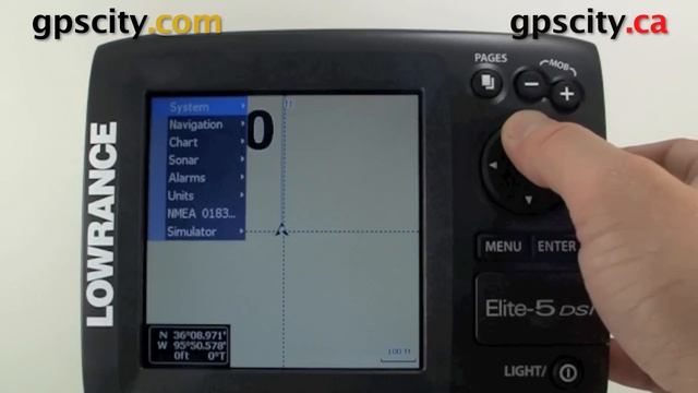 Lowrance Elite Series Video Manual - RESET to factory defaults with GPS City смотреть онлайн