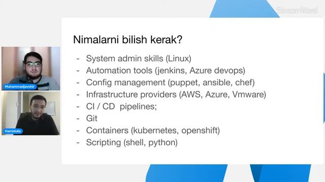 DevOps engineerlar nimalarni bilishi kerak? смотреть онлайн
