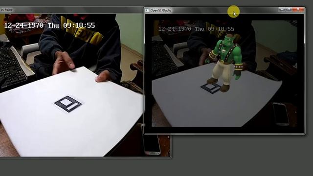 Augmented Reality with ARUCO + OPENGL + OPENCV смотреть онлайн