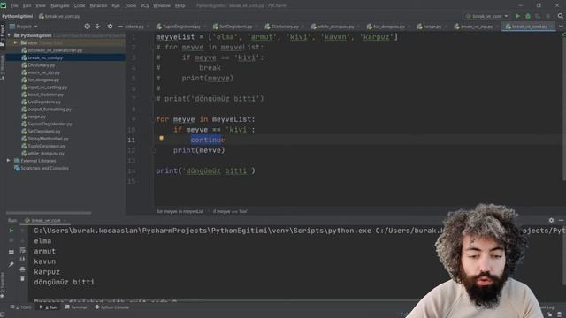 PYTHON Eğitimi 17 - Break ve Continue смотреть онлайн