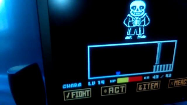 Reaction to battle with sans UNDERTALE смотреть онлайн