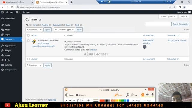 Learn WordPress Tools For Beginners Should Must Know | Ajwa Learner | Dashboard Setting смотреть онлайн