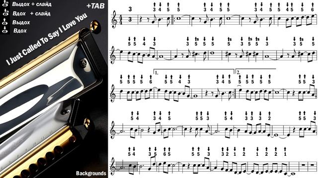 I Just Cаlled To Say I Love You - Harmonica TAB - Михаил Гапак - Seydel Saxony
