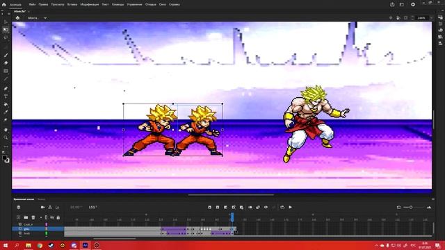 Туториал как делать спрайтовую анимацию в Adobe Animate № 2 Классическая анимация движения смотреть онлайн