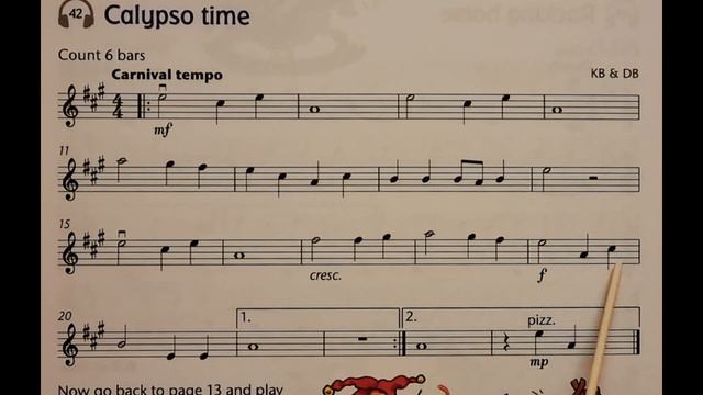 42 Calypso Time piano accompaniment at rehearsal speed смотреть онлайн