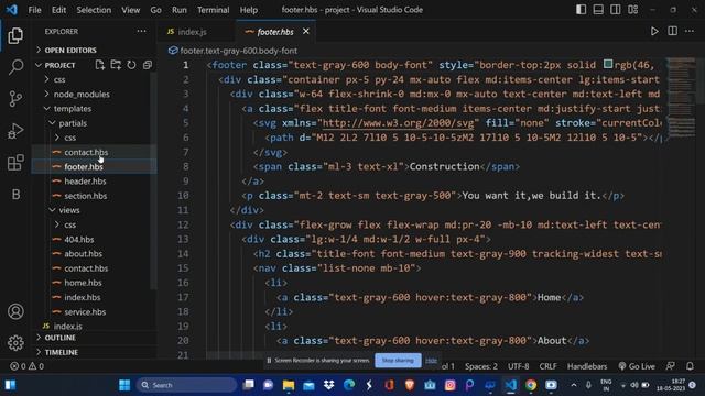 Create a Stunning Construction Site Using HBS, Tailwind CSS, Node JS and Express JS смотреть онлайн