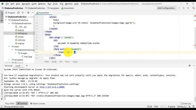 Django project on Machine learning| Diabetes Prediction System | Part 4 | Designing the home page смотреть онлайн
