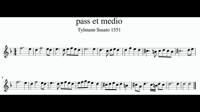 play with me, Tylman Susato, 1551, Pass et medio, for alto or tenor or soprano recorder смотреть онлайн