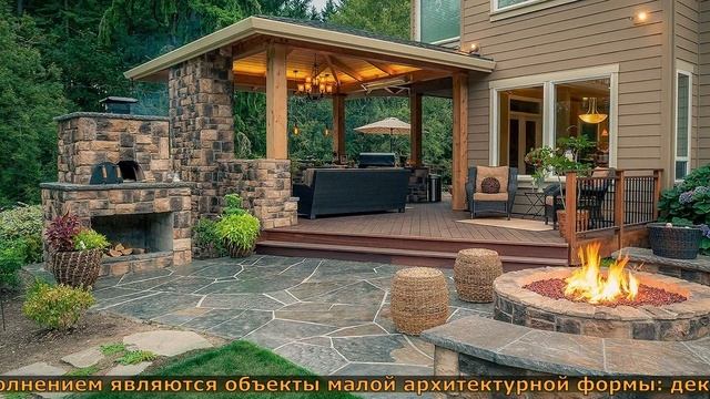 ЛАНДШАФТНЫЙ ДИЗАЙН самые красивые ИДЕИ для ЗОНЫ ОТДЫХА на участке!!! смотреть онлайн