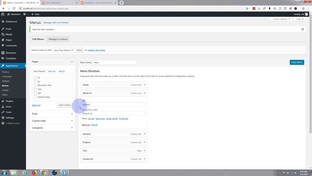 Elementor Builder Add An Extra Page To One Page Site And Set Menu Links смотреть онлайн