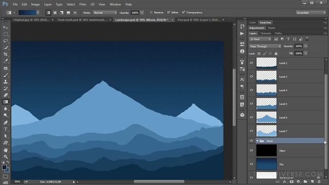 Как создать 2D пейзаж в Фотошопе смотреть онлайн