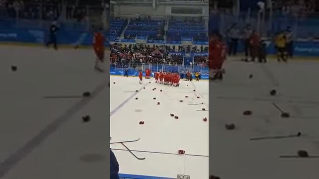 Россия Германия! Хоккей! Олимпиада 2018! Пхёнчхан! Победная шайба! Видео с трибун! 4:3 ОТ! смотреть онлайн