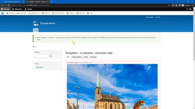 Drupal module Page Templates - easily create nodes with predefined fields; paragraphs supported too смотреть онлайн