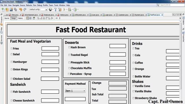 How to Create a Fast Food Restaurant Systems in Java NetBeans - Tutorial 1 of 3 смотреть онлайн