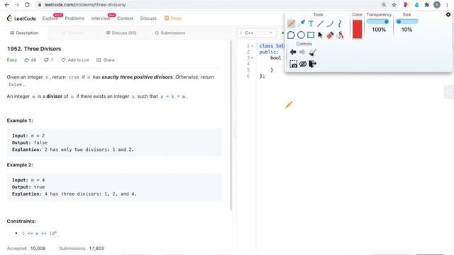 Three Divisors |LeetCode 1952(Easy)| English смотреть онлайн