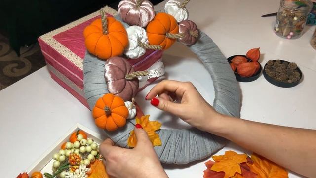 Осенний венок своими руками. Autumn decor.DIY смотреть онлайн